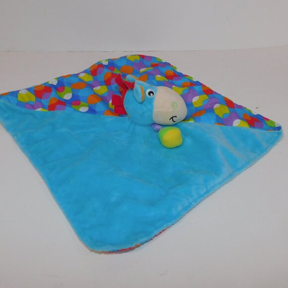 Playgro Blue Horse Pony CLIP CLOP Baby Security  Blanket comforter Baby Lovey - Picture 3 of 6
